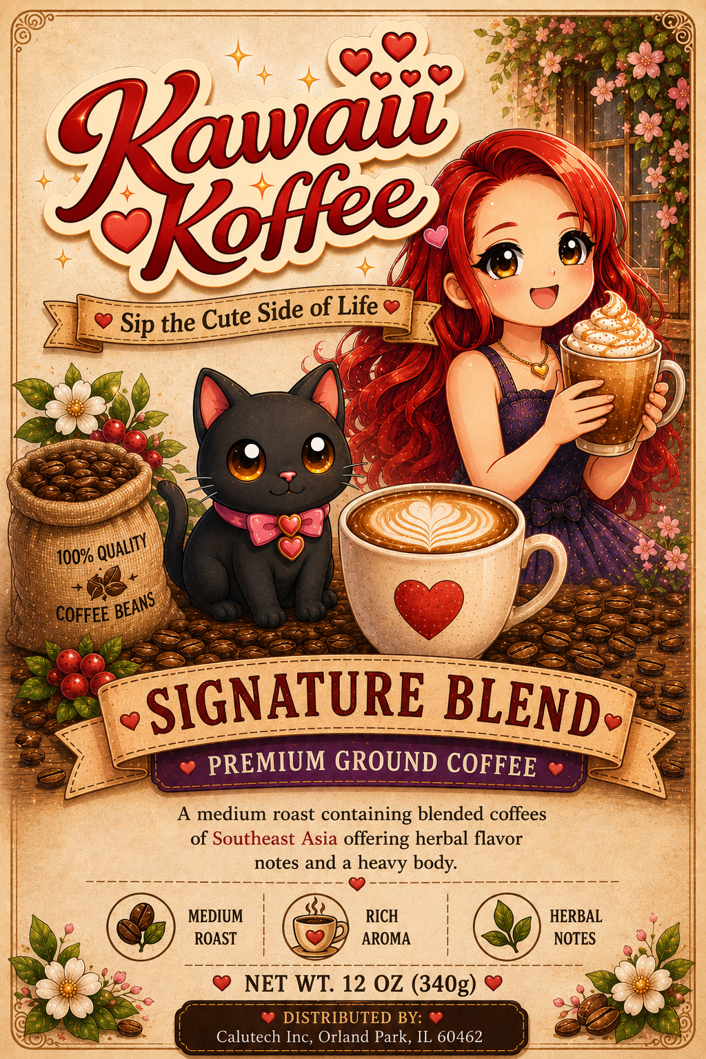 Kawaii Koffee Signature Blend - Whole Bean